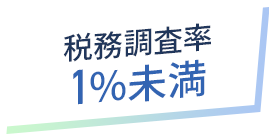 税務調査率1％未満